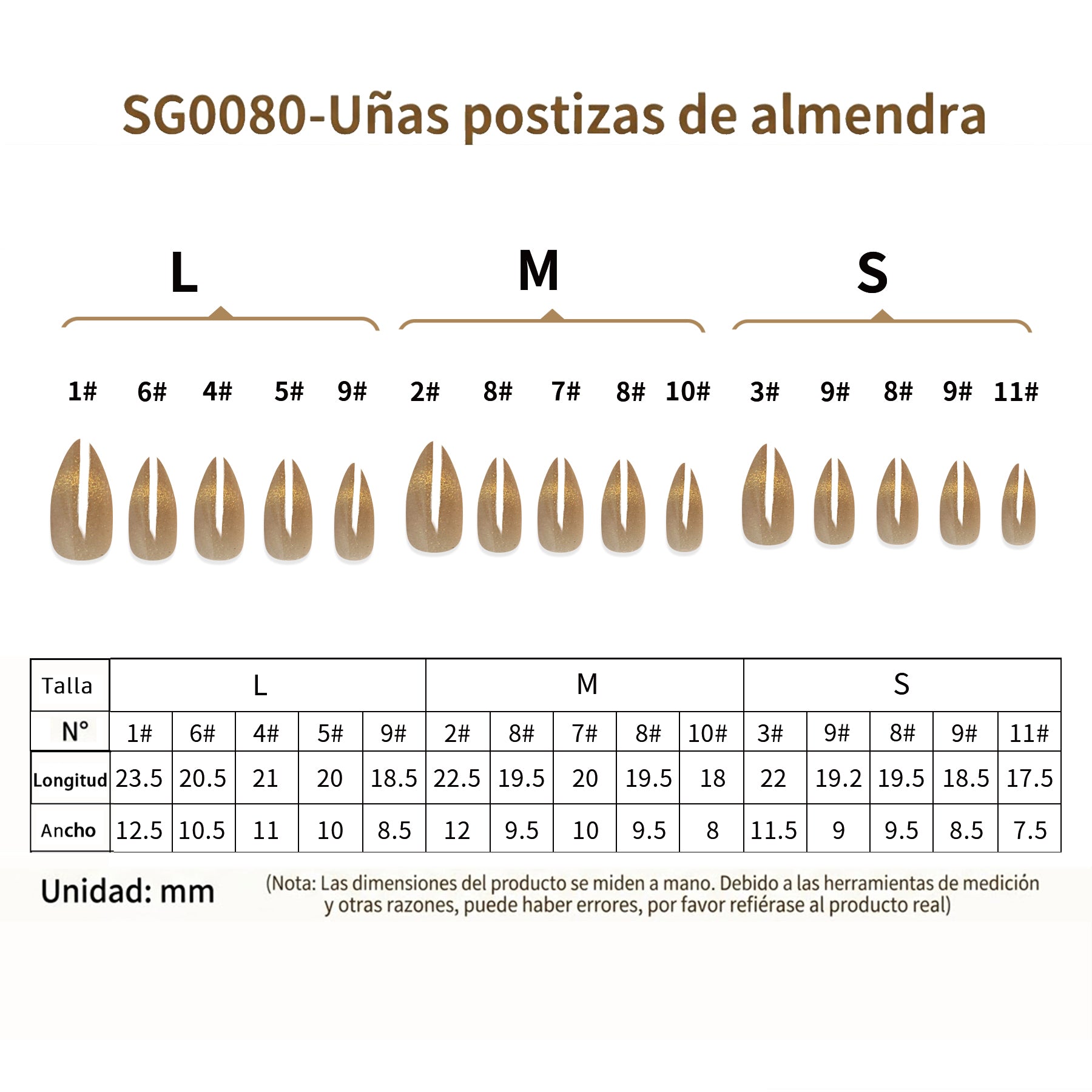 Uñas Press-On Artesanales Francesas con Perlas | Diseño de Lujo con Borde Dorado y Diamantes | Set de 10 Piezas con Pegamento de Gelatina | Reutilizables y Elegantes