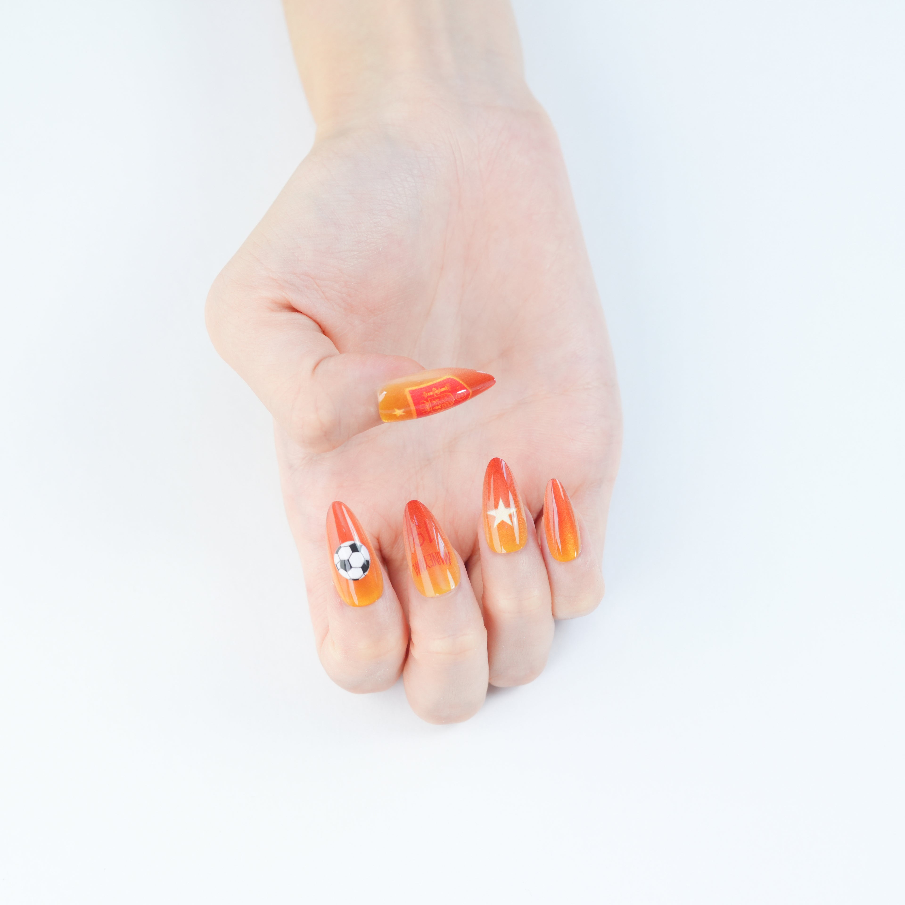 Uñas Press On artesanales del Mundial | Set de 24 piezas Reutilizables | Estilo Selección Española | Producto para Fans del Fútbol
