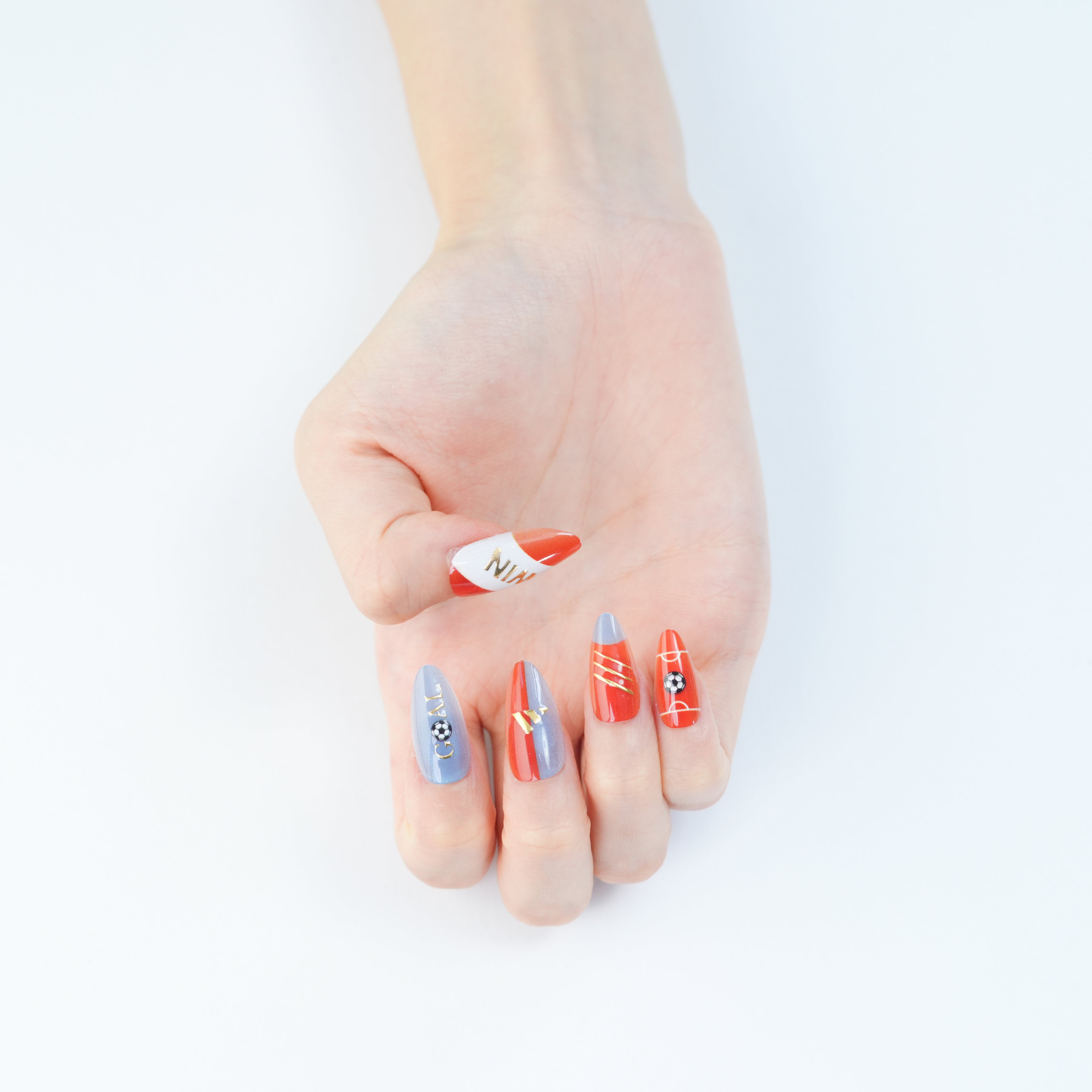 Uñas Press On artesanales del Mundial | Set de 24 piezas Reutilizables | Estilo Selección Países Bajos  | Producto para Fans del Fútbol