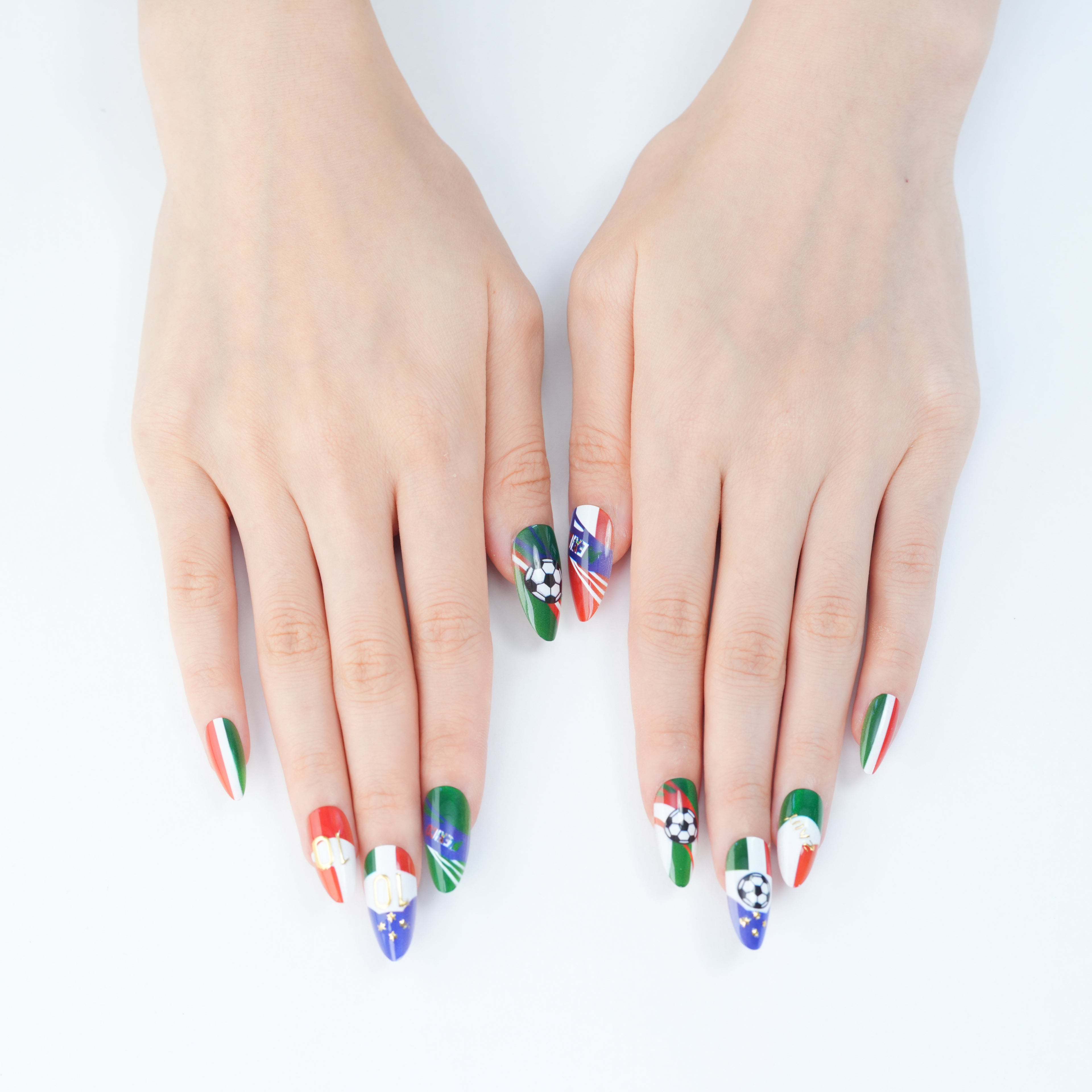 Uñas Press On artesanales del Mundial | Set de 24 piezas Reutilizables | Todos los países | Producto para Fans del Fútbol