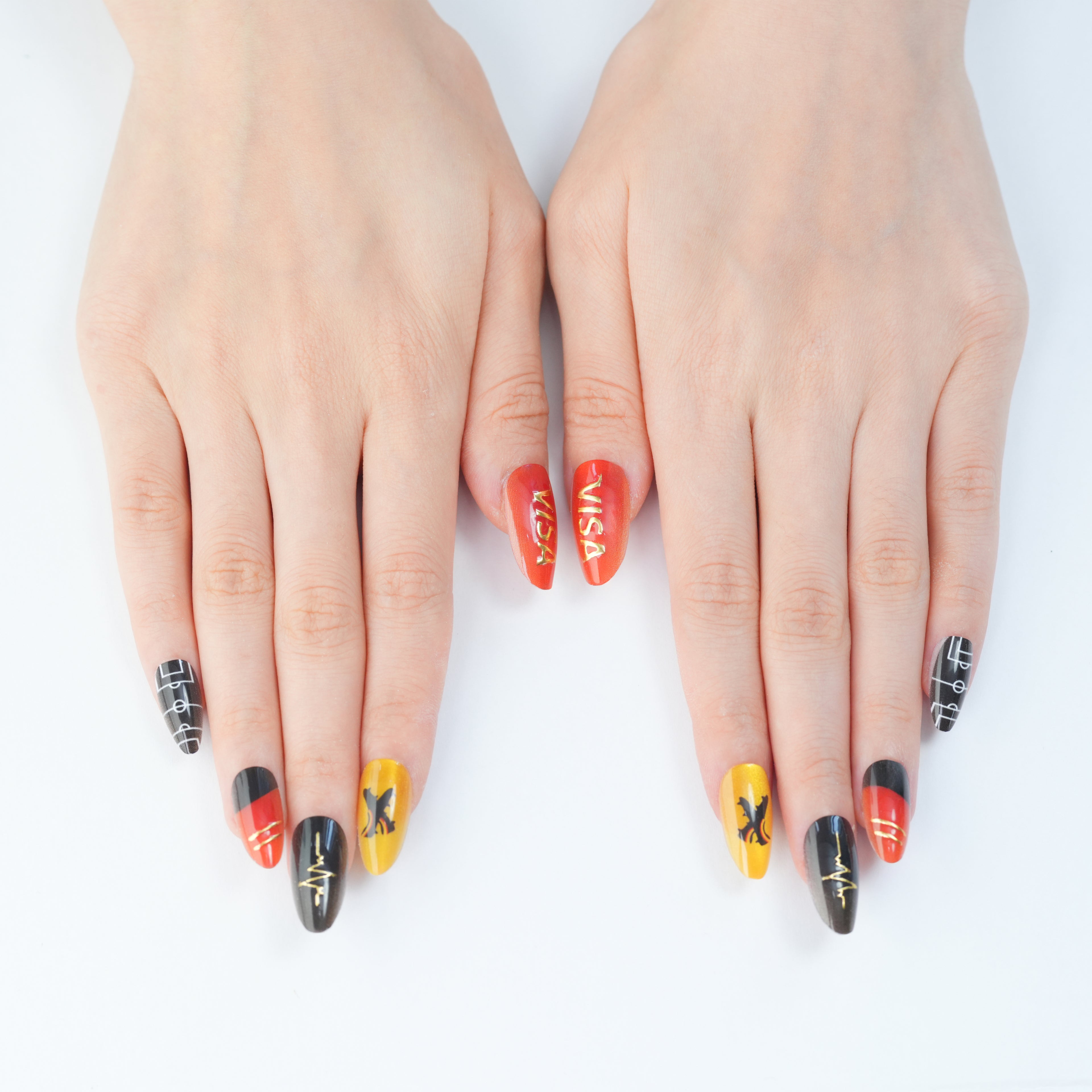 Uñas Press On artesanales del Mundial | Set de 24 piezas Reutilizables | Estilo Selección Bélgica Modelos | Producto para Fans del Fútbol